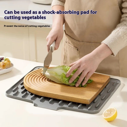 SlopeFlow™ Kitchen Mat – Drains Water Fast, Shields from Heat